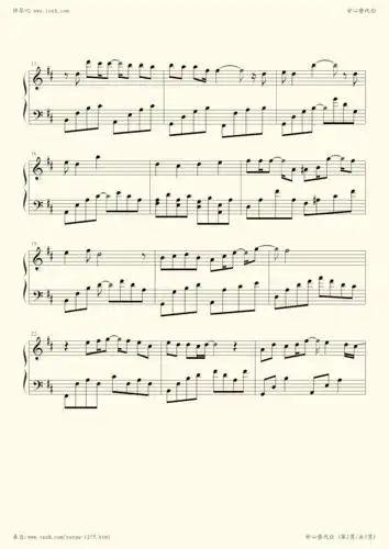 钢琴谱 - 甘心替代你