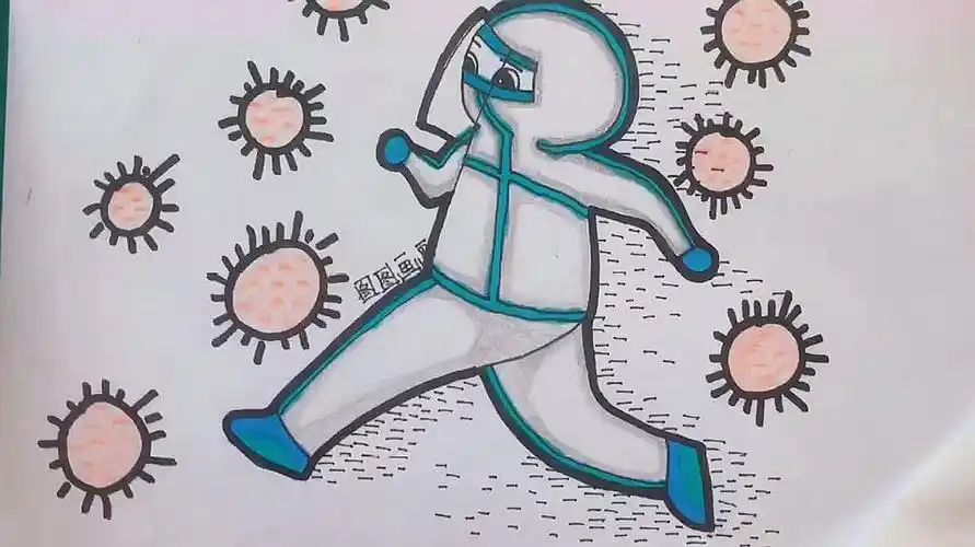 画法与病毒作战的医生简笔画白衣战士加油必胜画一幅简单的抗击病毒简