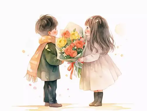 卡通手绘情侣插画-卡通手绘情侣插画设计图片素材-第2页-觅知网