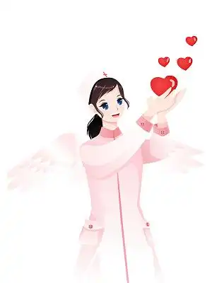 白衣天使护士节元素png素材绿色手绘唯美森林精灵翅膀女孩展板背景