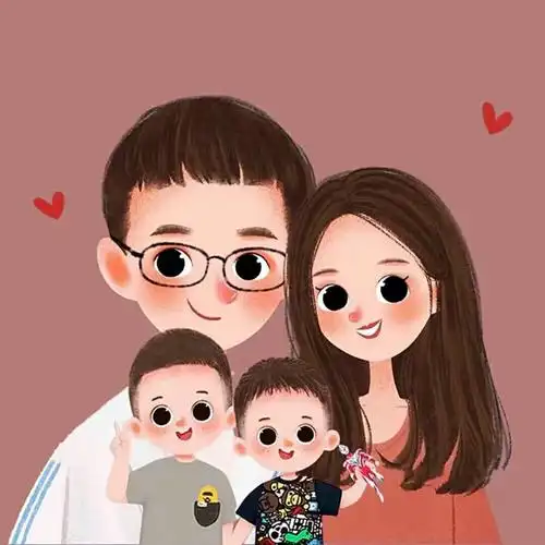 亲子头像一家四口 高清好看的一家四口微信头像图片_感情头像_头像屋