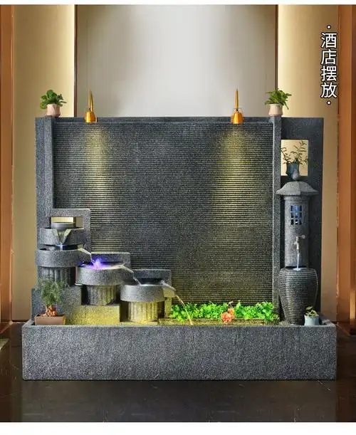 鱼缸喷泉流水摆件公司办公室玄关形象景观庭院鱼池装饰品乔迁新居礼品