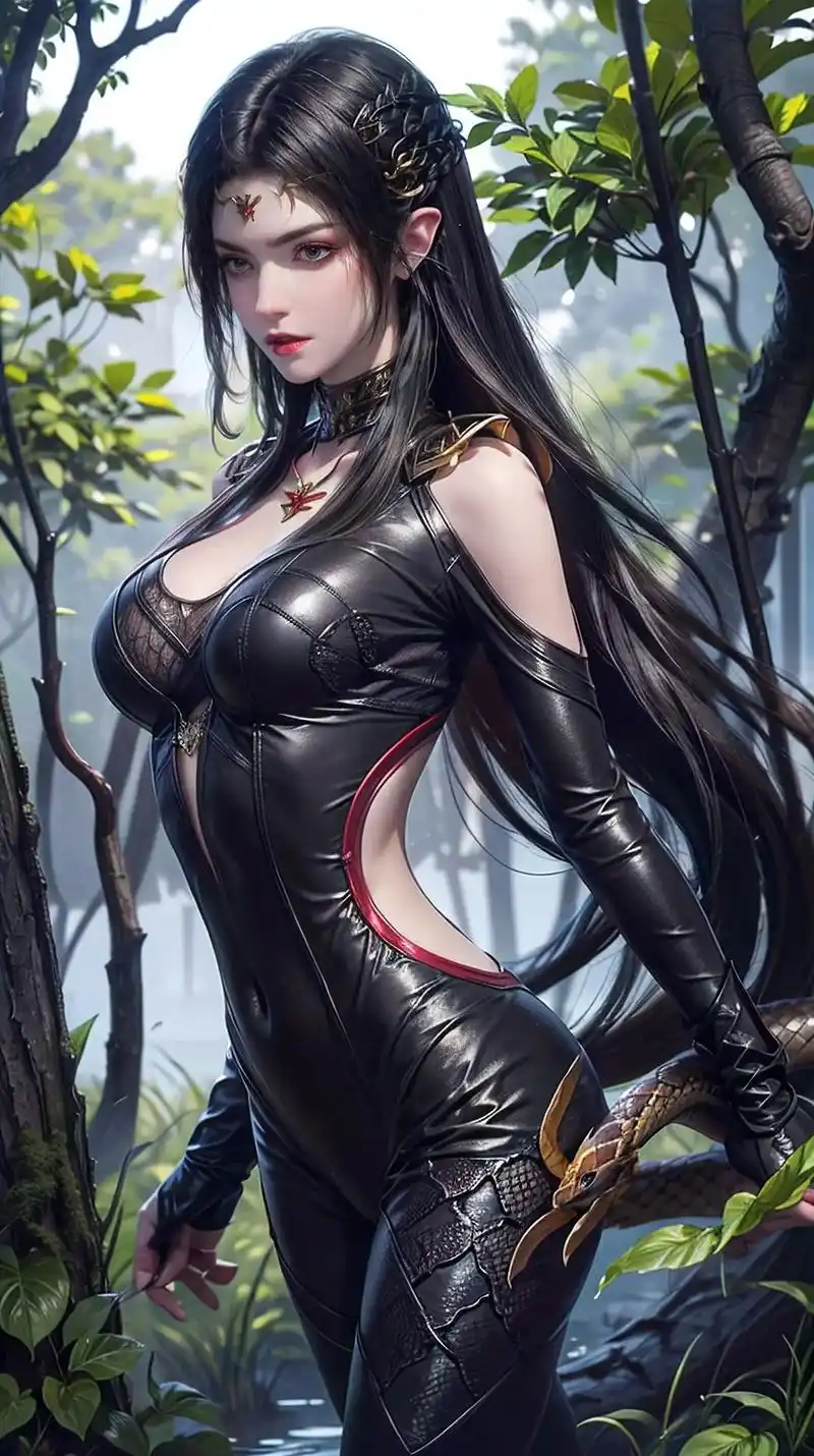 美杜莎女王穿黑色的衣服,因为身材好 #美杜莎女王 #二次元  - 抖音