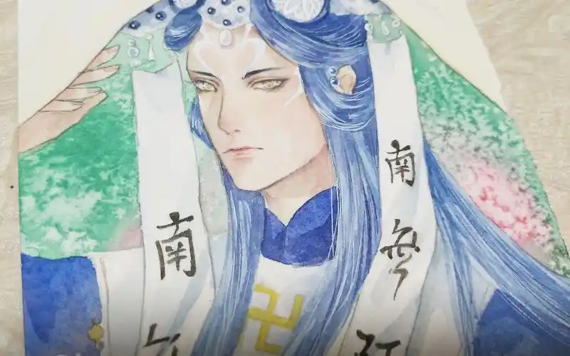 【水彩手绘】【霹雳布袋戏】善法天子