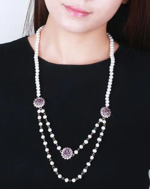 水年华 双层经典珍珠项链