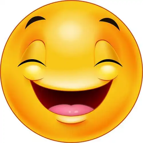 卡通笑脸表情大笑