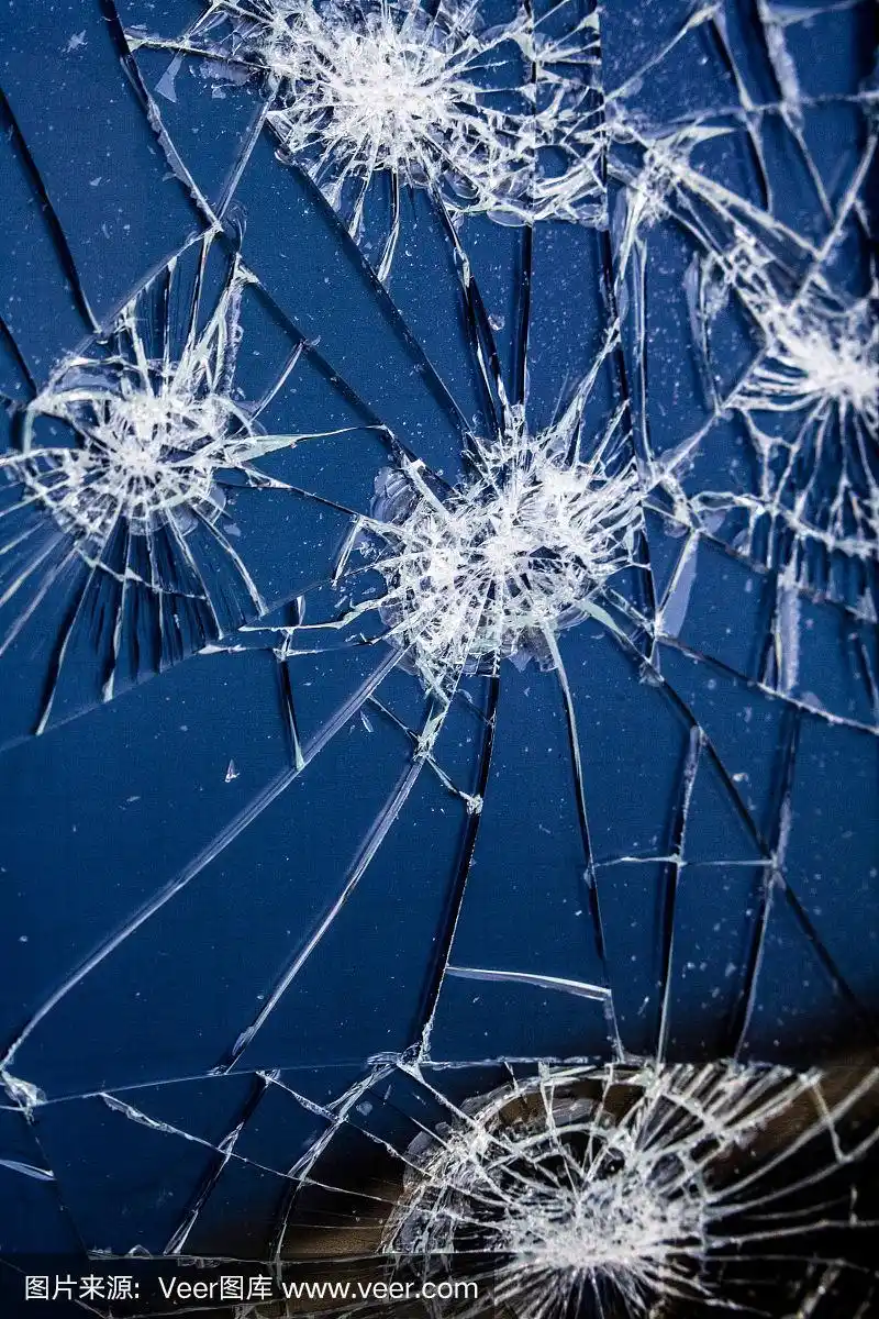 碎片玻璃屏幕接近抽象