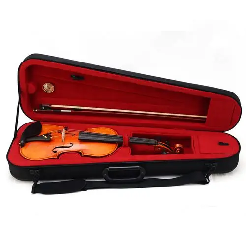 小提琴盒子琴箱皮质黑色三角盒 手提背带琴盒 可背可提 防水耐磨_双氙