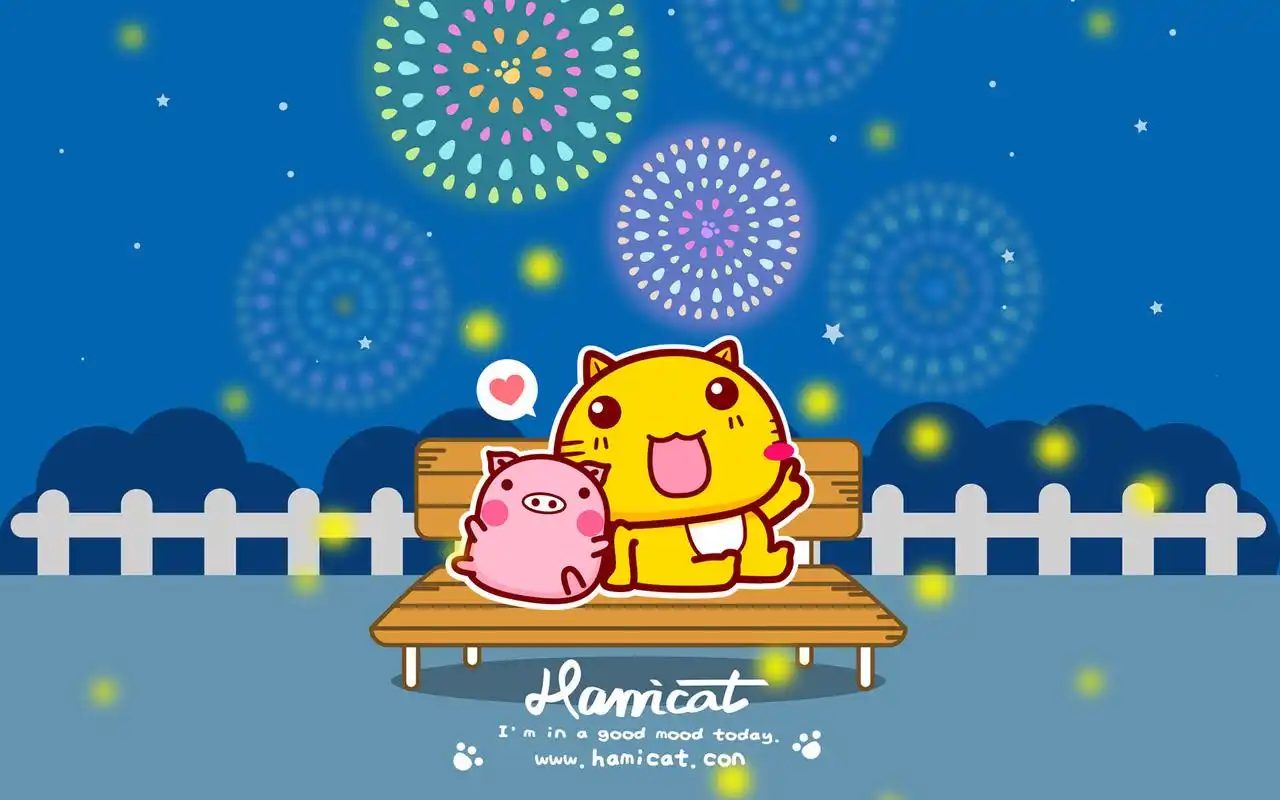 哈咪猫猪你快乐卡通图片桌面壁纸
