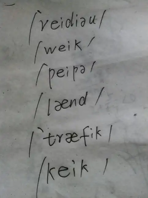 radio和wake和paper和land和trattic和cake的音标