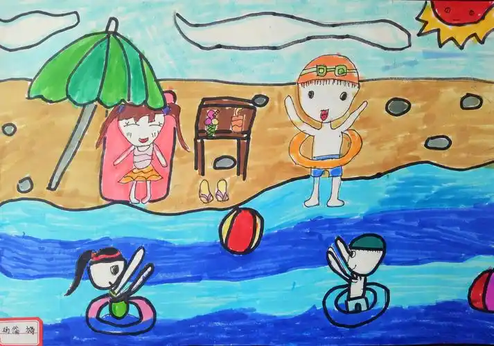 [翰墨书画苑]绘画班主题--快乐的游泳日