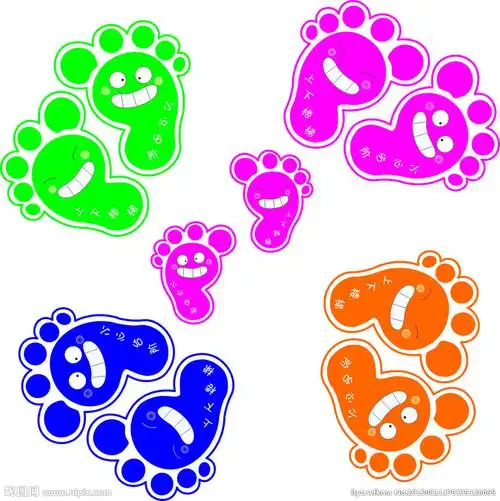 矢量脚丫子图片