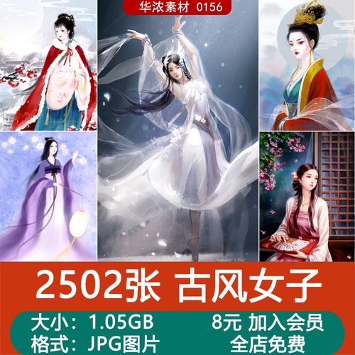中国风女子古风美女角色动漫cg插画集游戏人物美术绘画图片素材包