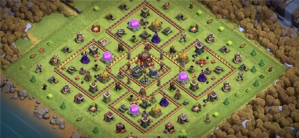 10本10本阵型用着还行,种树也比较不错,部落冲突阵型分享,10本10本