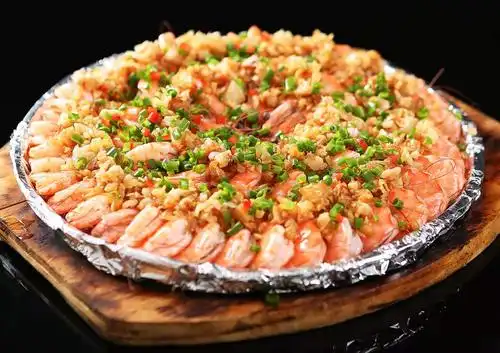 铁板蒜蓉虾