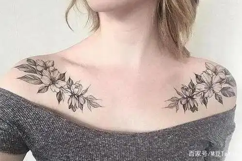 锁骨黑灰纹身图集,可能是2020最火纹身图