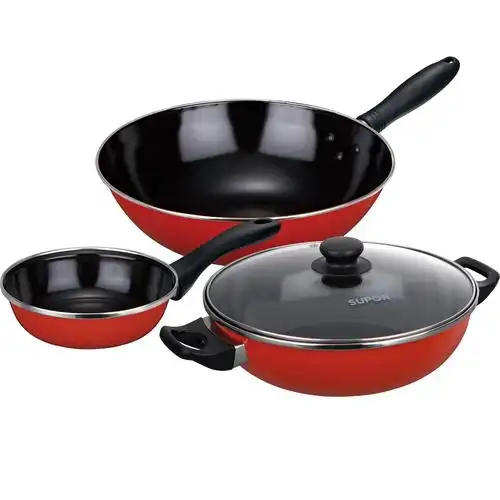 苏泊尔t0933t爱家三件套 【30cm炒锅 26cm汤 16cm煎锅】