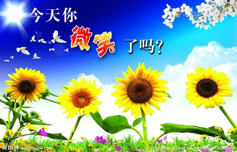 爱微笑的人,心里常常充满阳光,散发着正能量.