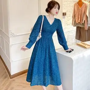 2021春季新款性感女装轻熟气质名媛御姐收腰显瘦连衣裙遮肉大摆裙