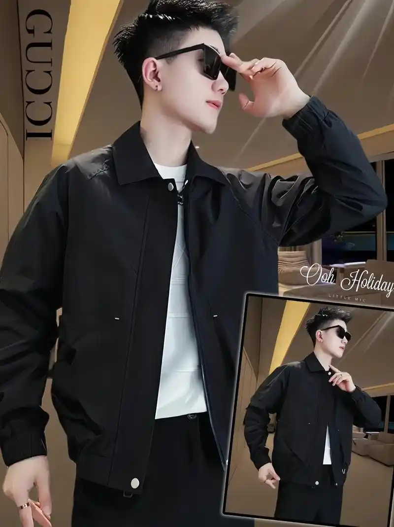 男士翻领夹克春秋季潮牌痞帅男装高级感外套.2024新款