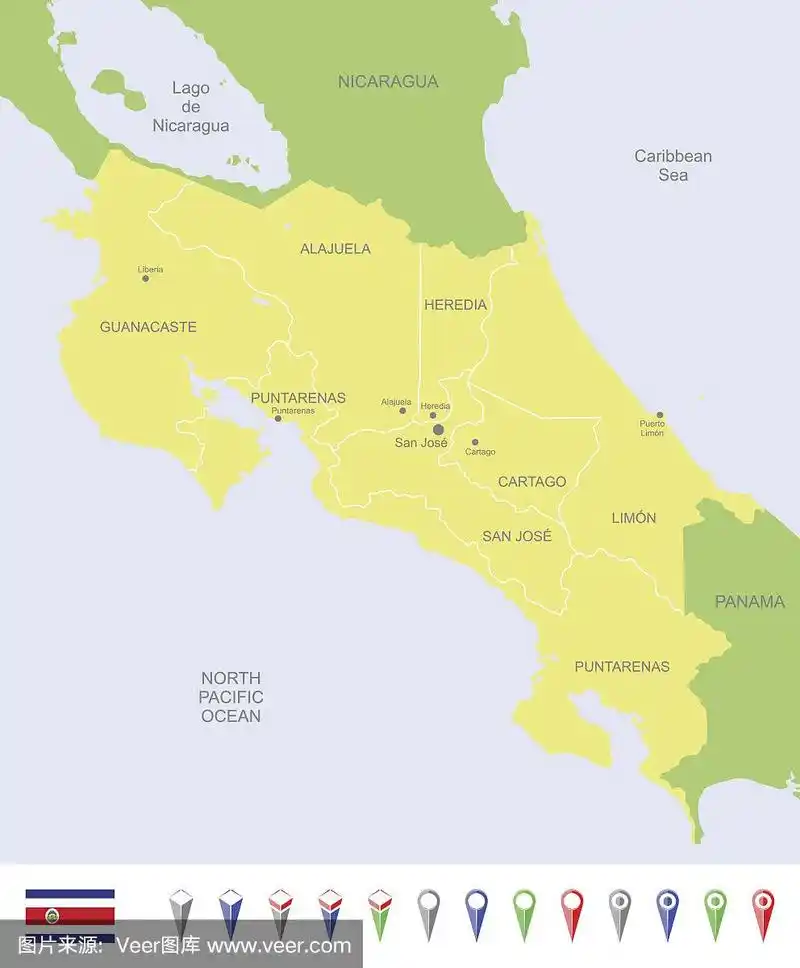 哥斯达黎加地图