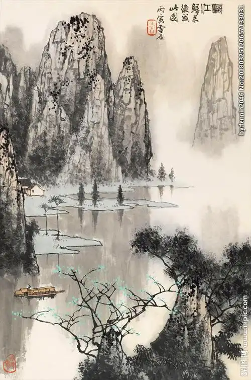 中国风水墨山水风景画图片