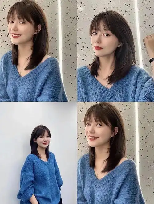 这款发型不挑脸型 长度也很好的修饰脸型 很好驾驭 好看不挑人适合