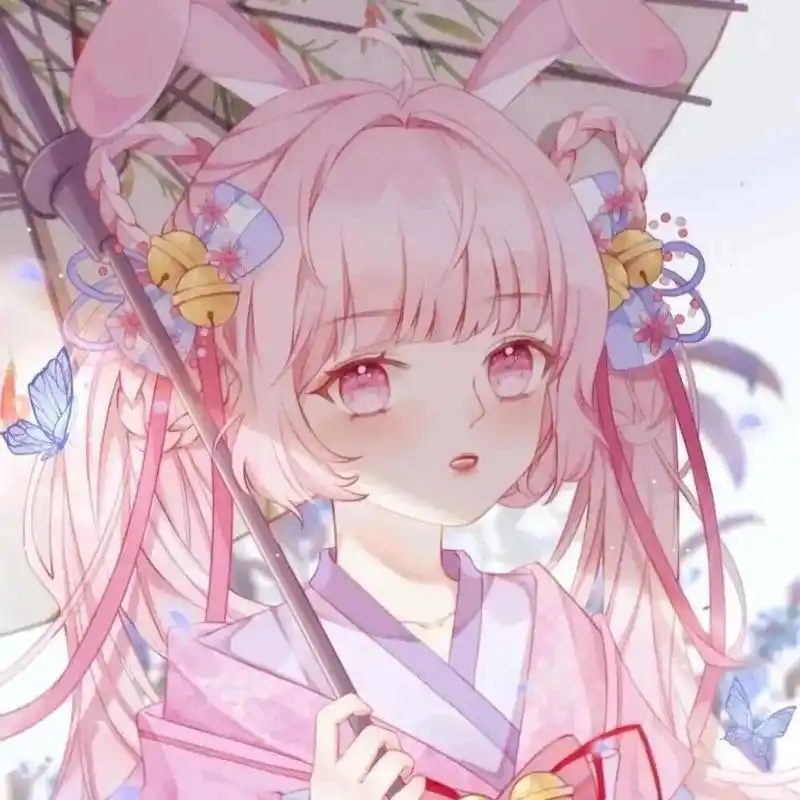 粉色系可爱女生头像