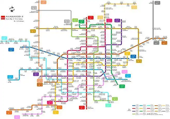 西安地铁规划图
