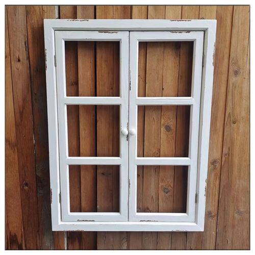 萌念 户外拍摄道具摆件 户外田园假窗户装饰仿真实木窗户框花园挂件创