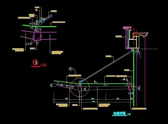 玻璃雨棚施工图 钢架结构施工图 玻璃幕墙施工图 玻璃幕墙设计施工图