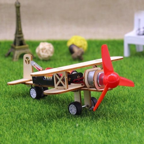 科学小手工制作 螺旋桨飞机手工拼装模型小学生科技小发明diy材料