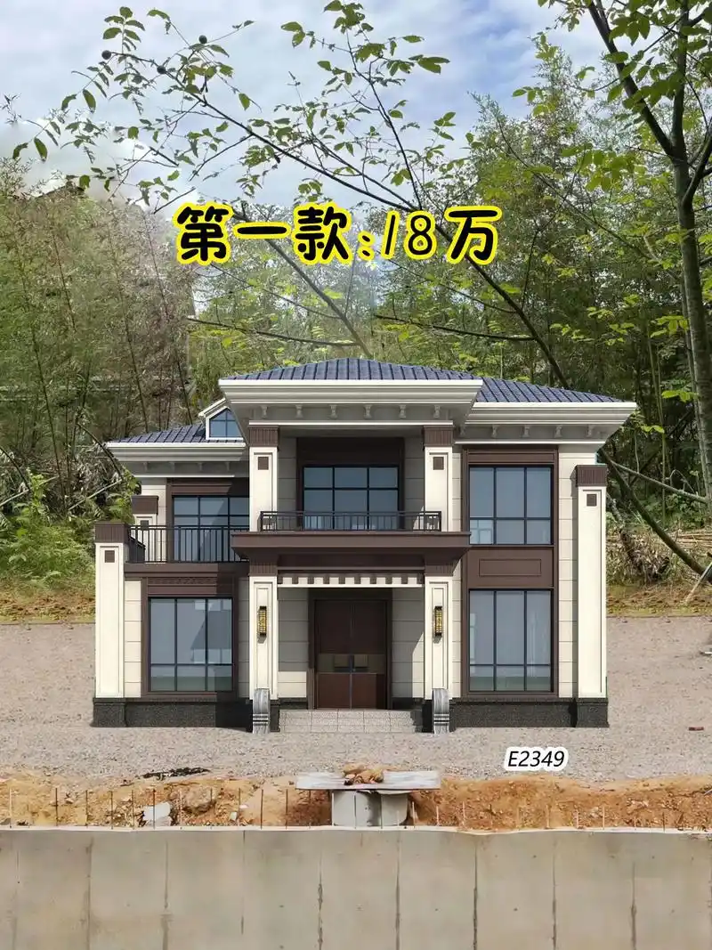 农村二层房屋设计图,以后家家户户都是这样的小洋楼,造价不高人 - 抖