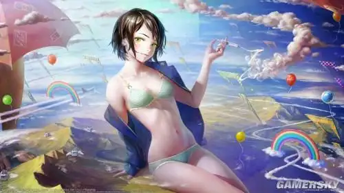 每周壁纸精选第93弹 巨大少女坐云端 香肩美背回眸看