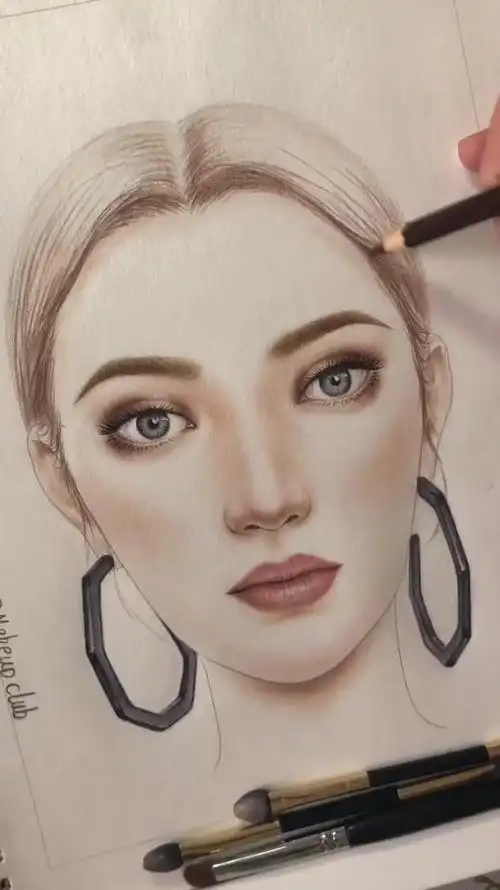 逆天化妆术 化妆师 美人图 画画