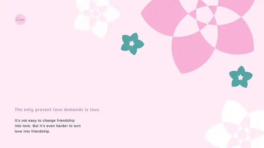 粉色花瓣少女心电脑桌面 - 模板 - canva可画