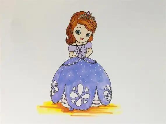 贝儿公主动画片小公主苏菲亚简笔画