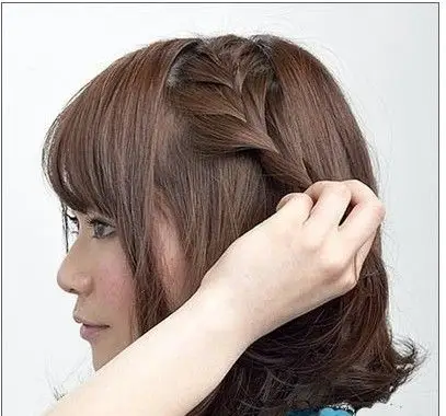 波波头甜美编发