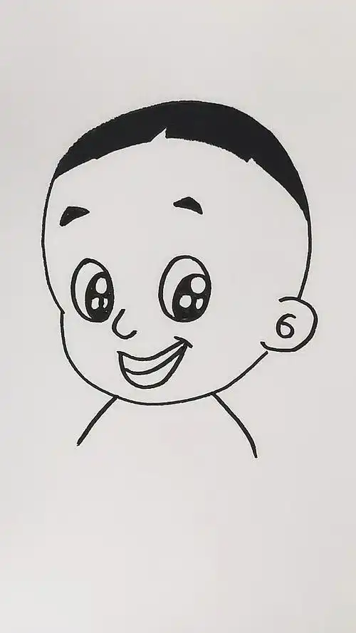 画画原来如此简单#画大头儿子#简笔画#每日一画