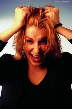 抓头发 女人  极度压抑,商务,抓狂,极度压抑0023李三妹的妹采集到模特