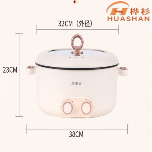 华生鸳鸯锅电火锅锅家用电·热锅多功能蒸煮煎炒专用不粘烧烤一体锅