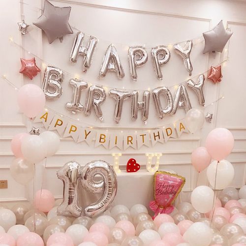 家小优气球女友过生日快乐装饰场景布置房间派对背景墙ins会场用品