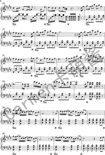 如果历史是一群喵纷扰bgm钢琴版五线谱