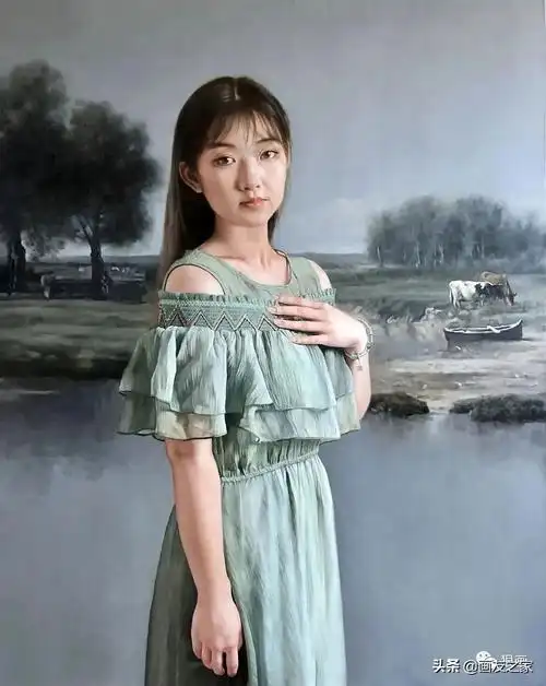 太美了,超凡脱俗的东方女性之美!张锦龙油画人物作品欣赏