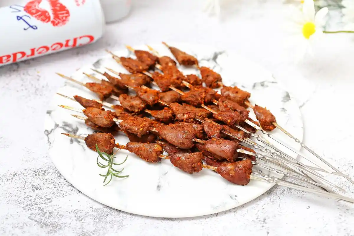 夏天就馋这小吃,在家用烤箱就能做,香辣入味又健康,配啤酒真爽|鸡心|