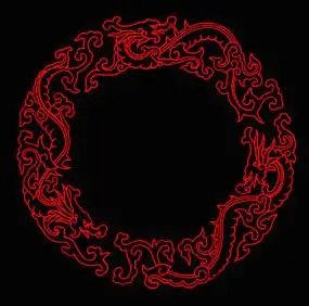 中式花纹边框素材