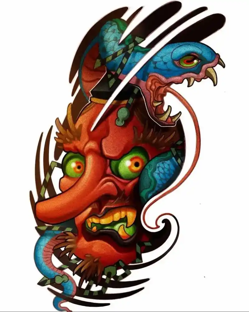 日式小图 #日式老传统 #大天狗纹身  - 抖音