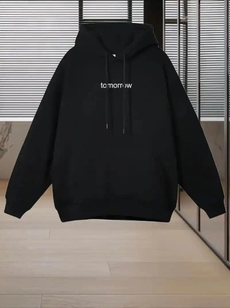 宽松中长款连帽卫衣