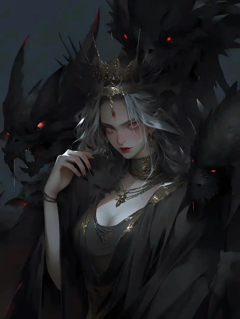 暗黑系女王 cg原画场景设计.#midjourney #ai - 抖音