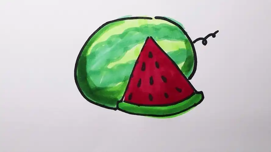 西瓜怎样画?